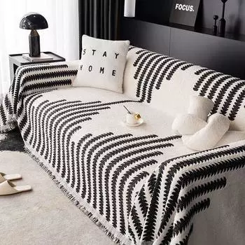 Зимний плюшевый термодиван, интегрированное полное тканевое покрытие, двустороннее многофункциональное одеяло, подлокотник, спинка, полное покрытие, чехол для дивана 180*130