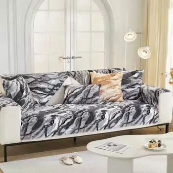 Зимний плюшевый высококачественный американский стиль легкий роскошный нескользящий чехол для дивана, чехол для диванной подушки, тканевое полотенце 70x70cm