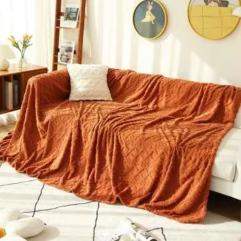 Зимний полный комплект, плюшевый чехол для дивана, новый полный чехол, чехол для подушки, ленивый простой диван 180*130cm
