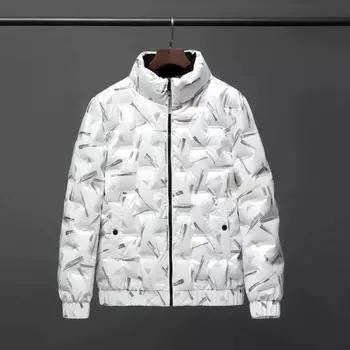 Зимний популярный мужской пуховик 90 White Duck Down, корейская версия, супермодный короткий парный пуховик, блестящий, холодный и теплый пуховик, мужской M