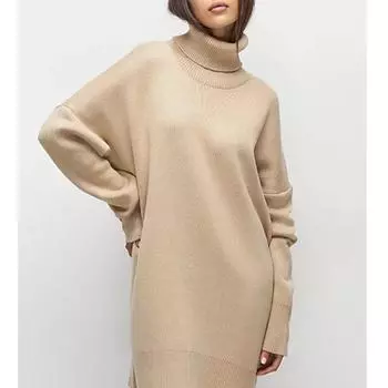 Зимний повседневный вязаный свитер, женский однотонный свободный длинный свитер, женская мода в полоску с длинным рукавом, женский офисный пуловер, трикотаж 30182 S орион