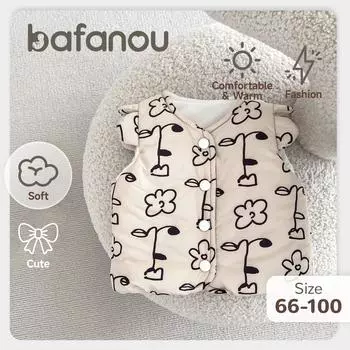 Зимний принтованный детский кардиган для девочки, большой детский кардиган для мальчика, детская одежда унисекс bafanou 2070 73CM(6-12M) хаки