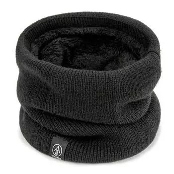 Зимний шарф для защиты шеи, толстые шарфы для шеи, новые теплые зимние шарфы для шеи чёрный