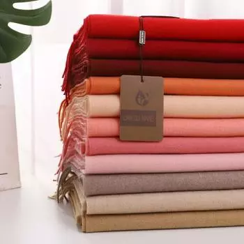 Зимний шарф для женщин, длинные теплые кашемировые шарфы, хиджаб, сплошной женский платок, женская пашмина, бандана, платки для головы, Echarpe