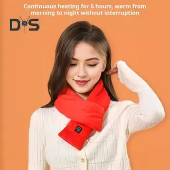 Зимний шарф для женщин и мужчин, перезаряжаемый, 3 режима нагрева, водонепроницаемый, легкий, для шеи, грелка розовый