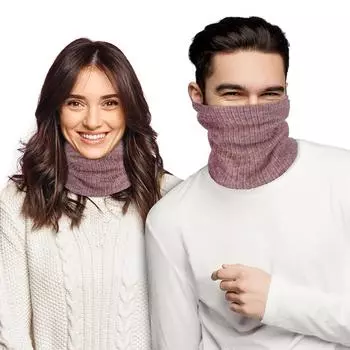 Зимний шарф для женщин, шейный платок, теплый бесконечный вязаный шарф, унисекс, кашемировый женский меховой воротник, бандана 21x24cm