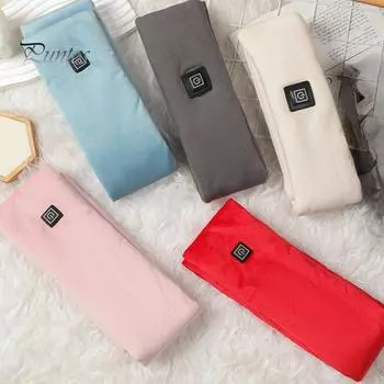 Зимний шарф с подогревом, перезаряжаемый через USB, безопасный, утолщенный, удерживает тепло, регулировка трех передач, интеллектуальный беспроводной беспроводной обогрев, обертывание для шеи, унисекс розовый