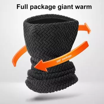 Зимний шарф-теплоотталкиватель Yousheng с ветрозащитной бархатной подкладкой, горнолыжный шарф-подушка для лица, утеплитель для шеи, для мужчин, женщин и подростков, для занятий спортом на открытом воздухе в холодную погоду чёрный