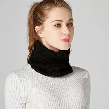 Зимний шарф, высокая эластичность, вязаный, однотонный, мягкий, толстый, теплый, унисекс, искусственный воротник, ветрозащитный, морозостойкий, унисекс, обертывание для шеи, утеплитель для шеи королевский синий