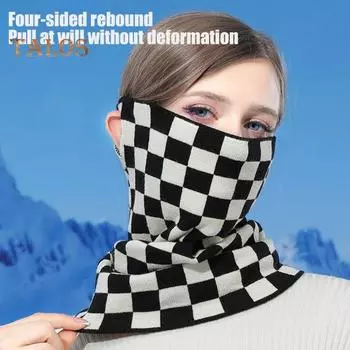Зимний шейный платок, термоусадочная подушка для лица, шарф, ветрозащитный шарф для катания на лыжах на открытом воздухе, рыбалки, пешего туризма, велоспорта черный серый