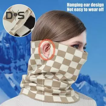 Зимний шейный платок, термоусадочная подушка для лица, шарф, ветрозащитный шарф для катания на лыжах на открытом воздухе, рыбалки, пешего туризма, велоспорта черный серый