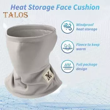 Зимний шейный платок, ветрозащитный флисовый чехол для лица, утеплитель для шеи в холодную погоду, термошарф для мужчин и женщин, катание на лыжах, велоспорт, пеший туризм бежевый