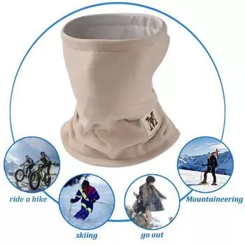 Зимний шейный платок Yousheng, ветрозащитный флисовый чехол для лица, утеплитель для шеи в холодную погоду, термошарф для мужчин и женщин, катания на лыжах, велоспорта, пешего туризма чёрный