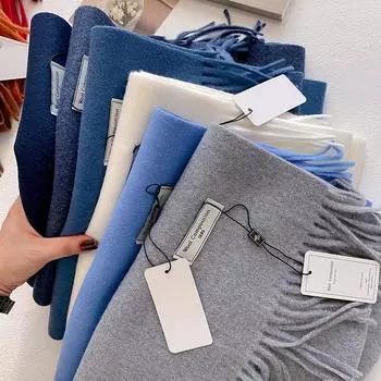 Зимний шерстяной шарф для женщин, длинные теплые кашемировые шарфы, хиджаб, однотонная женская шаль, женская пашмина, бандана, платки для головы, новые