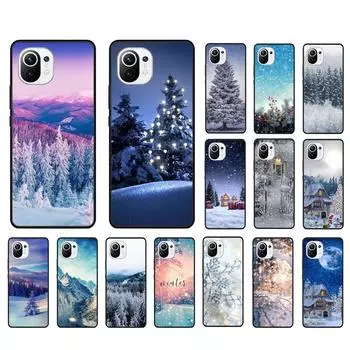 Зимний снег Веселый рождественский чехол для телефона Xiaomi 12 Mi 10T 11T 11 Pro 10 10T 11 lite 10pro 11Ultra Poco X3 Pro Poco F3 M3 Xiaomi Mi 10 Pro 5G