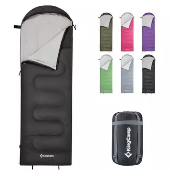 Зимний спальный мешок-конверт KingCamp, всесезонный, соединяемый, 1,4 кг, комфортная температура: 3-17, Защита от холода, Сохранение тепла,