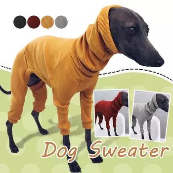 Зимний свитер для щенков, теплое пальто, верхняя одежда, куртка для борзой, уиппета, вязаный свитер для домашних животных S