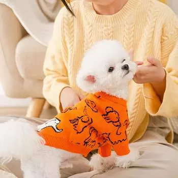 Зимний свитер для собак, одежда для собак, костюм для французского бульдога чихуахуа, милый свитер для собак, пальто для кошек, комбинезон для собак, вязаный свитер для щенков XS синий