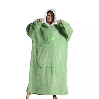 Зимний свитер с капюшоном, одеяло для пар, теплые и удобные рукава с карманами, одеяло, халат