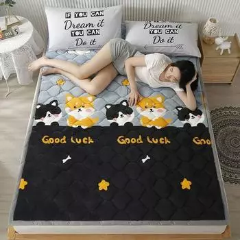 Зимний теплый чехол для матраса, бархатные наматрасники, толстое покрывало, тонкий пол-татами, складные матрасы, простыня 90x200cm