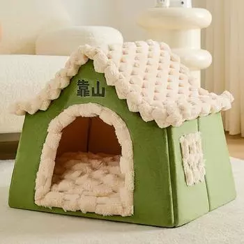 Зимний теплый домик для кошек, съемный и моющийся, безопасная закрытая вилла, универсальные принадлежности для домашних животных на все времена года M45*37*40