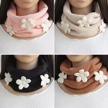 Зимний теплый флисовый плюшевый шарф конфетного цвета для женщин, милый шарф adult 26 * 20CM