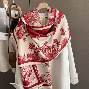 Зимний теплый кашемировый шарф для женщин, роскошное одеяло из пашмины, толстая шаль, шейный платок, модное пончо Bufanda Echarpe