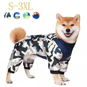 Зимний теплый комбинезон для собак, водонепроницаемое пальто для домашних животных для маленьких и средних собак, куртка для щенков, светоотражающая куртка для французского бульдога, чихуахуа S красный