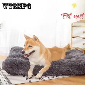 Зимний теплый питомник для кошачьего туалета, утолщенный спальный коврик для больших и маленьких собак, плюшевое одеяло, коврик для домашних животных, кошачий коврик, всесезонный 50*35 cm