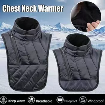 Зимний теплый шарф на шею для мотоциклиста, защита груди и шеи для мотоциклиста, ветрозащитный теплый шарф, нагрудник, термоворотник для мотоцикла One Size