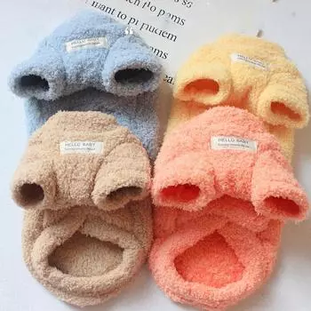 Зимний теплый свитер для собак для маленьких собак, плюшевая одежда для собак, мягкое пальто для щенков, куртка, одежда для плюшевых щенков чихуахуа, товары для собак S хаки