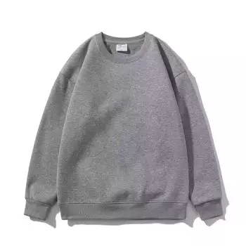 Зимний теплый свитшот оверсайз, женские базовые топы для бойфренда, белые свободные винтажные пуловеры, женские зимние толстовки на флисовой подкладке M белый