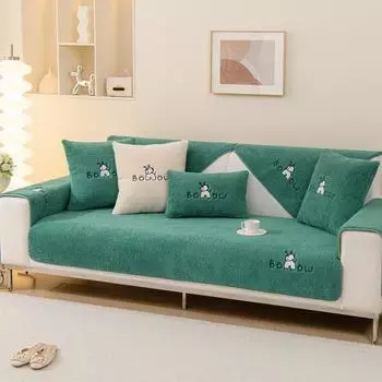 Зимний теплый универсальный плюшевый диванный коврик для украшения дома и гостиной, нескользящее толстое полотенце для спины, мягкое, удобное, многоцветное, все включено, чехол для дивана 70x70cm 1pcs