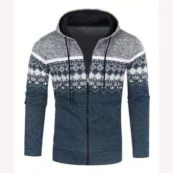 Зимний теплый вязаный кардиган для мужчин, осенний свитер с капюшоном, пальто, модный трикотаж, корейский кардиган на молнии, свитер, вязаная куртка для мужчин, уличная одежда Yasheng S вино красного