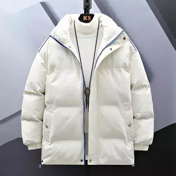 Зимний тренд для мужчин, корейская версия, хлопковое пальто с подкладкой, утолщенное хлопковое пальто для мужчин, повседневное модное трендовое пальто для мужчин M