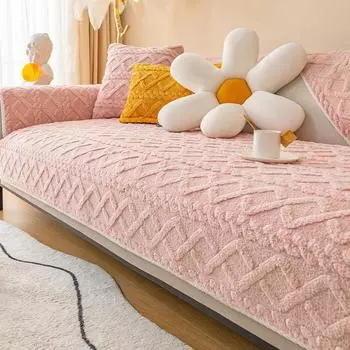 Зимний угловой чехол для дивана, чехол для подушки, плюшевый чехол для дивана, чехол для дивана, съемный коврик для собаки, детский коврик, подушка для дивана, одеяло 70x70