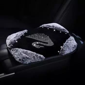 Зимний универсальный автомобильный подлокотник, подушка, мягкая плюшевая консоль, подушка, авто украшение Crown
