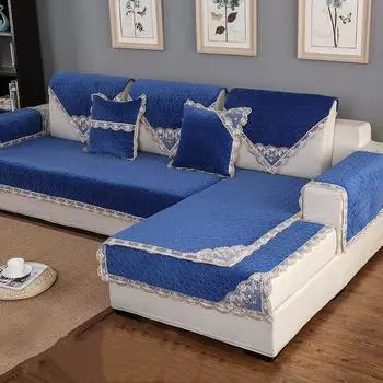 Зимний утепленный плюшевый чехол для дивана, простая современная гостиная, однотонный чехол для дивана, чехол для дивана, полотенце, украшение дома 70x70