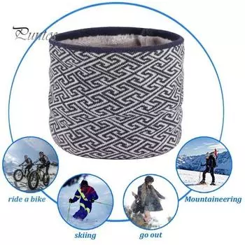 Зимний утеплитель для шеи для женщин и мужчин, утолщенный флисовый подкладочный шарф, толстый ветрозащитный горнолыжный шарф для катания на лыжах и сноуборде красный