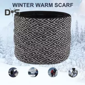 Зимний утеплитель для шеи для женщин и мужчин, утолщенный флисовый подкладочный шарф, толстый ветрозащитный горнолыжный шарф для катания на лыжах и сноуборде красный