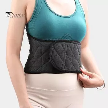 Зимний утеплитель для талии, регулируемый, 3 слоя, толстый, для холодной погоды, для мужчин и женщин, термоплюшевый пояс для поддержки поясницы, пояс для защиты живота L темно-серого