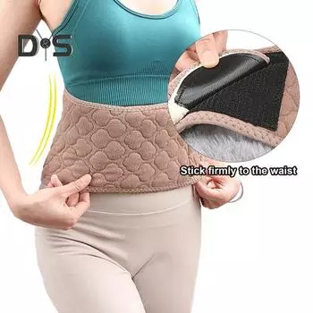 Зимний утеплитель для талии, регулируемый, 3 слоя, толстый, для холодной погоды, для мужчин и женщин, термоплюшевый пояс для поддержки поясницы, пояс для защиты живота L верблюд