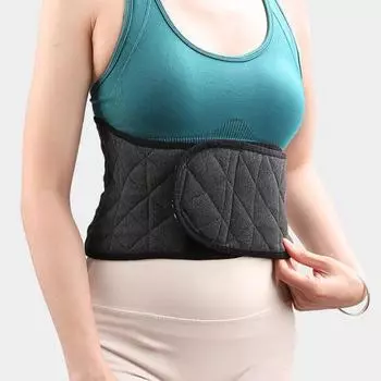 Зимний утеплитель для талии, регулируемый, 3 слоя, толстый, для холодной погоды, термобелье, пояс для поддержки поясницы, пояс для защиты живота L темно-серого