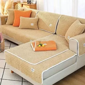 Зимний утолщенный чехол для дивана, плюшевая Нескользящая подушка для дивана для гостиной, мягкий универсальный чехол для дивана, полотенце на спинку, секционный коврик для дивана 90x70cm 1pcs