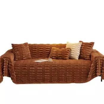 Зимний утолщенный чехол для дивана, высококачественный, все включено, универсальное полотенце для дивана, нескользящая подушка, плюшевый подлокотник, одеяло для полного покрытия 180*130cm