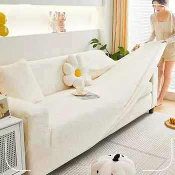 Зимний утолщенный кашемировый чехол для дивана с кроликом, универсальный универсальный чехол для дивана Lazy One, чехол для дивана 70*90cm