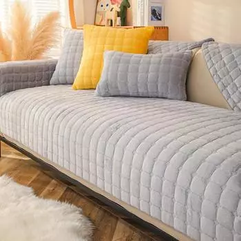 Зимний утолщенный плюшевый чехол для дивана, нескользящий чехол для дивана, подушка, чехол для гостиной, многоразмерный, L-образный, защитный чехол для мебели 70x70cm 1pcs