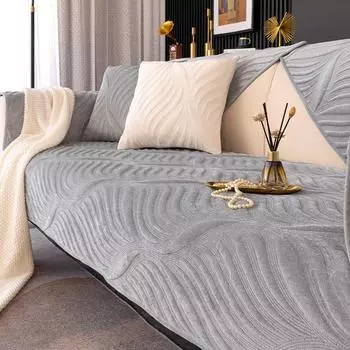 Зимний утолщенный плюшевый чехол для дивана, защита для кресла, мебели, нескользящие современные чехлы для диванов, удобный коврик для дивана для гостиной 30x50cm pillowcase хаки