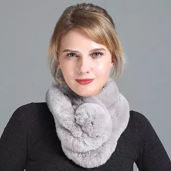 Зимний утолщенный плюшевый шарф, милый теплый меховой шарф из трех трубок, модный универсальный женский воротник для волос one size