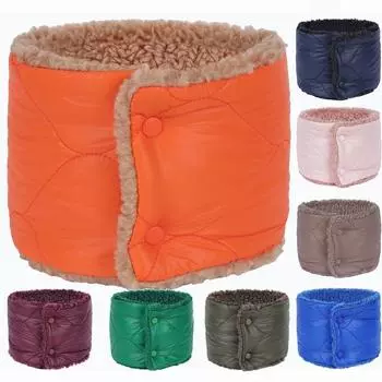 Зимний утолщенный теплый пуховый женский флисовый нагрудник из ягненка с защитой шеи